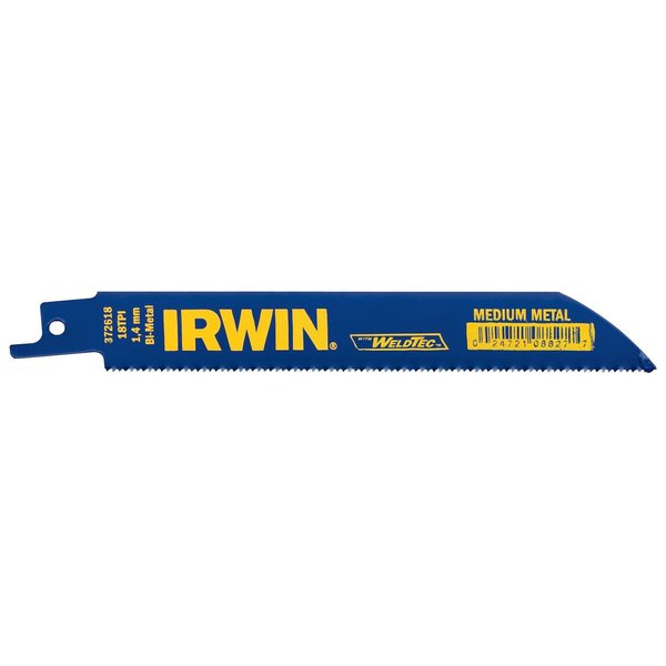 Irwin WeldTec 6 in. Bi-Metal Reciprocating Saw Blade 18 TPI 5 pk 372618P5